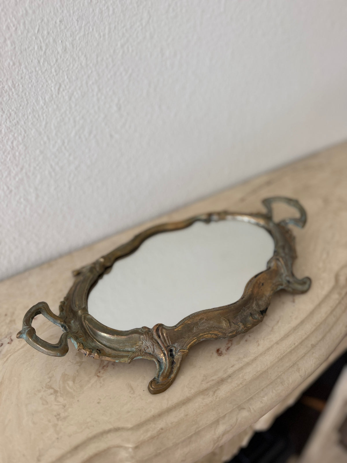 Antique Jardinière, Plateau, Flower Frog Set