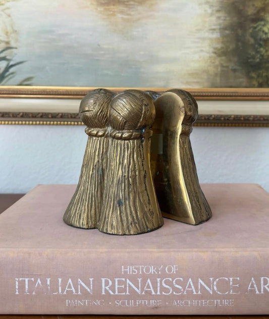 Brass Tassel Bookends