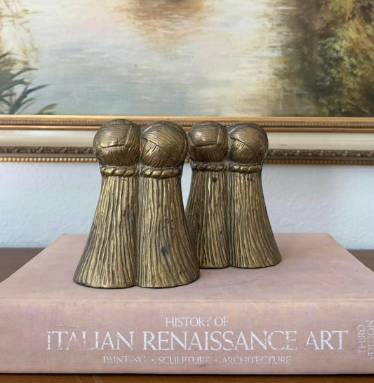 Brass Tassel Bookends